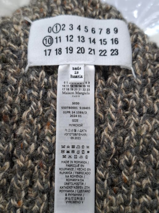 Maison Margiela Strickmütze aus grauer Wolle - Image 5