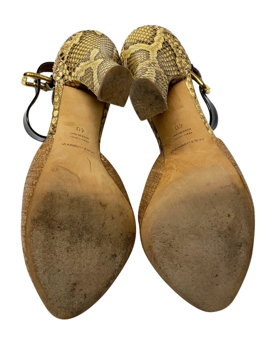 Dolce & Gabbana Tiermuster D'Orsay-Pumps aus beigem Leder - Image 5