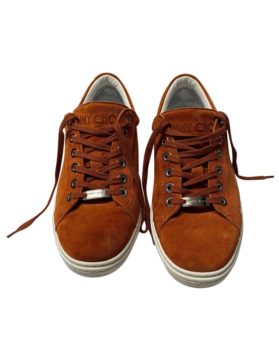Jimmy Choo Cash Sneakers aus braunem Wildleder - Image 3