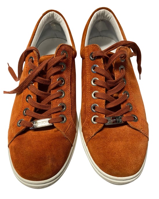 Jimmy Choo Cash Sneakers aus braunem Wildleder - Image 5