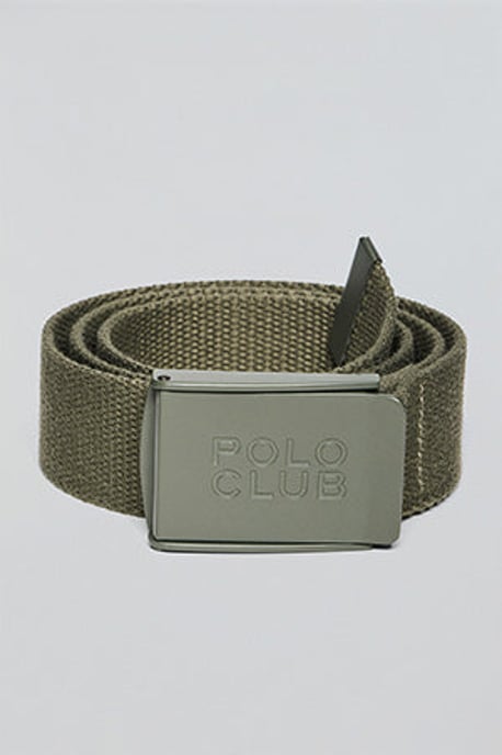 Gürtel Brahim aus Canvas khaki mit Logoschnalle - Image 4