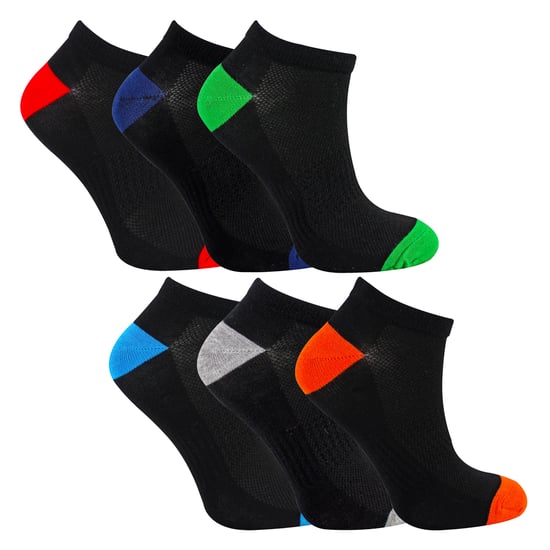 6er-Pack Jungen Bambus Sneaker-Socken | Kinder schwarze Knöchelsocken mit niedrigem Schnitt für Ferse und Zehen - Image 3