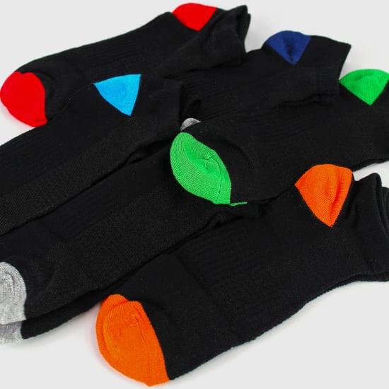 6er-Pack Jungen Bambus Sneaker-Socken | Kinder schwarze Knöchelsocken mit niedrigem Schnitt für Ferse und Zehen - Image 4