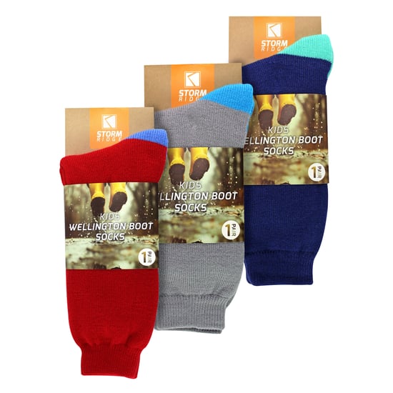3er-Pack Kinder Gummistiefelsocken | Jungen Socken für Outdoor-Wanderungen - Image 2