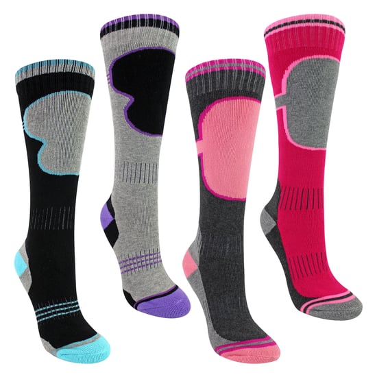 4er-Pack Mädchen Skisocken | Thermo-Winter-Socken mit Polsterung für Kinder - Image 4