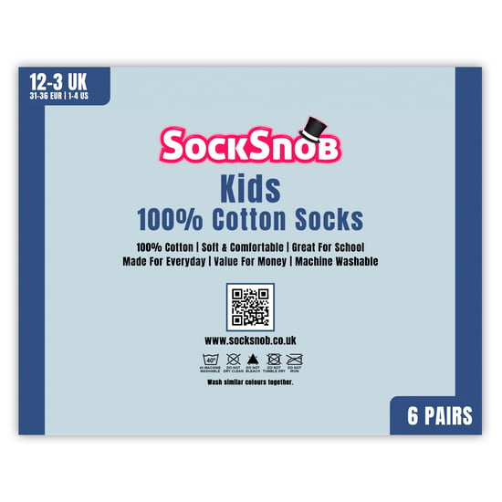 6er Pack Kinder 100% Baumwolle Atmungsaktive Socken - Image 2