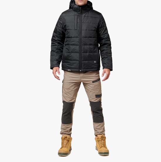 Hard Yakka PUFFA 2.0 Mens Jacket Black - Image 1