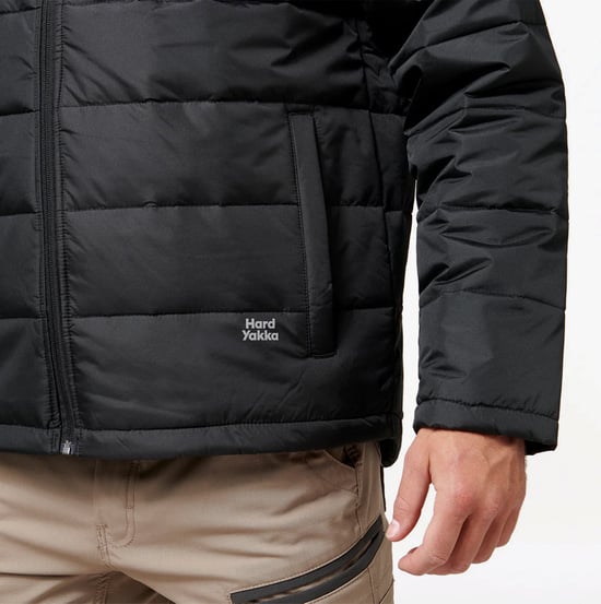 Hard Yakka PUFFA 2.0 Mens Jacket Black - Image 3