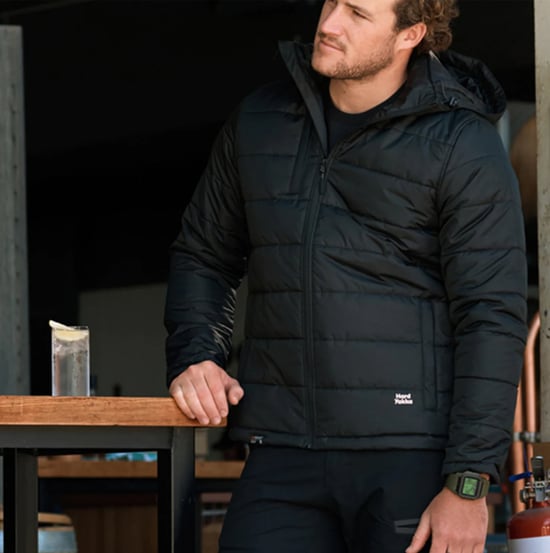 Hard Yakka PUFFA 2.0 Mens Jacket Black - Image 4