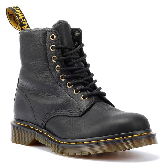 Dr. Martens 1460 WL Grizzly Leder Schwarze Stiefel - Image 2