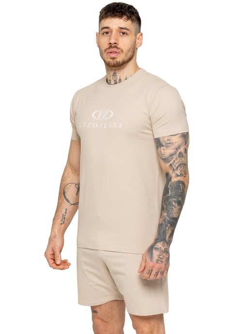 Enzo | Mens Gym T-Shirt & Shorts Trainingsanzug Set - Image 2