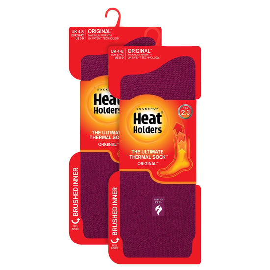 Heat Holders 2er-Pack Thermosocken für Damen, feuchtigkeitsableitend - Lila - Image 2