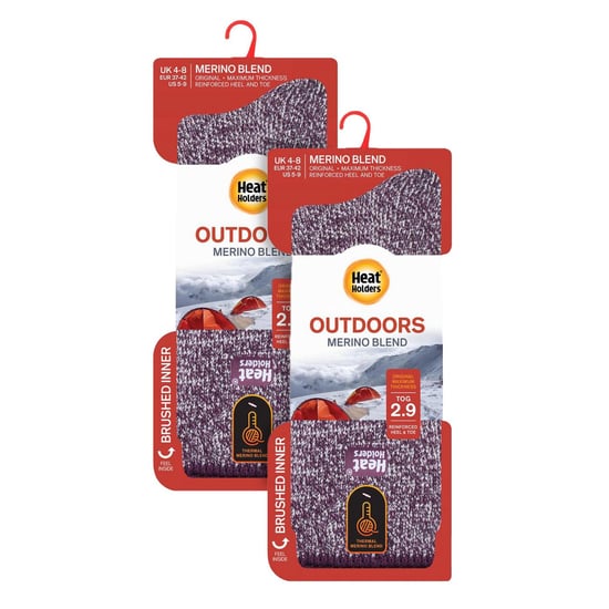 Heat Holders 2er-Pack Merinowoll-Thermosocken für Damen - Lila - Image 2