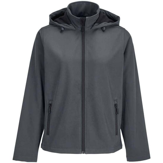 SOLS - "Race" Softshelljacke mit Kapuze für Damen (Holzkohle) - Image 1
