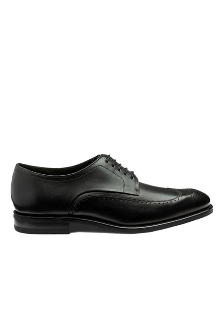 Loake Bale Derby Durchbrochener Brogue Schwarz - Image 1