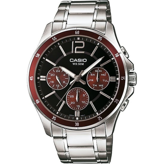 Casio Kollektion Herren Silberuhr MTP-1374PD-5AVEF - Image 1
