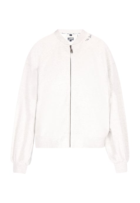 Dreimaster Sweatjacke Damen Wollweiß-Melange - Image 1