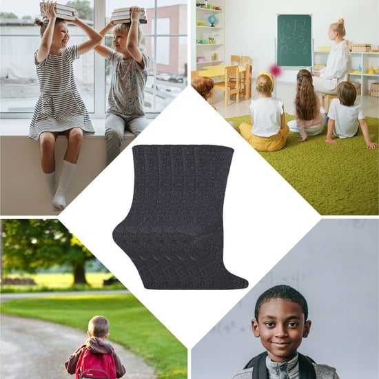 Sock Snob - 12 Paires Chaussettes Bambou Enfants Été Ecole | Garçons et Filles - Noir - Image 3