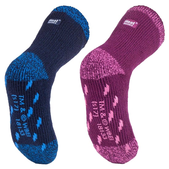 2 Paar Multipack Kinder Harry Potter Socken mit Griffen | Wärmehalter | Jungen & Mädchen thermische dicke rutschfeste Pantoffelsocken - HP Mix - Image 3