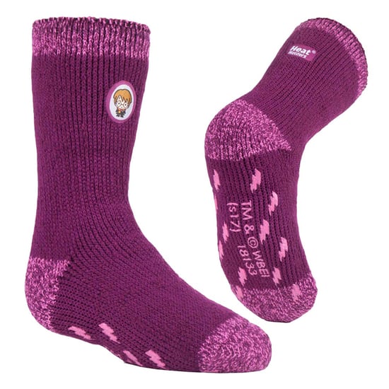2 Paar Multipack Kinder Harry Potter Socken mit Griffen | Wärmehalter | Jungen & Mädchen thermische dicke rutschfeste Pantoffelsocken - HP Mix - Image 5