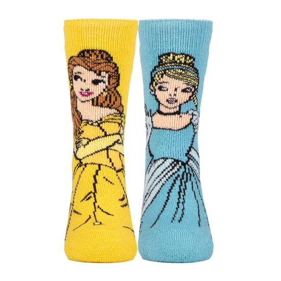 3 Paar Multipack Neuheit Mädchen Disney Socken | Wärmehalter | Kinder Thermal Warm Lite Prinzessin Socken - Disney Princess - Image 3