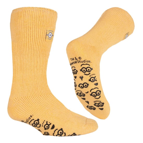 Wärmehalter - Kinder-Charakter rutschfeste 2.3 TOG Winter warme thermische Pantoffel Socken mit Greifern - Minions - Image 3