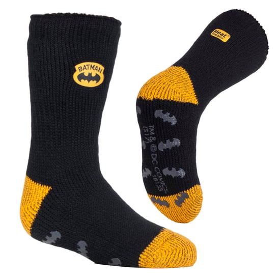 Wärmehalter - Kindercharakter rutschfeste 2.3 TOG Winter warme thermische Hausschuhsocken mit Greifern - Batman - Image 3