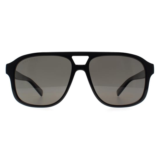 Gucci Aviator Herren glänzend schwarz grau polarisiert GG1856S - Image 1