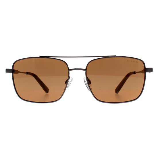 Ted Baker Rectangle Mens Shiny Light Gunmetal Brown TB1720 Elijah - Image 1