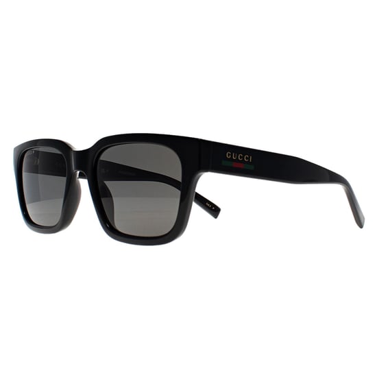 Gucci Square Womens Glänzend Schwarz Grau Polarisiert GG1857S - Image 2