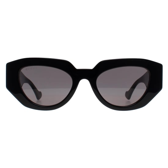 Gucci Cat Eye Damen Glänzend Schwarz Grau GG1421S - Image 1