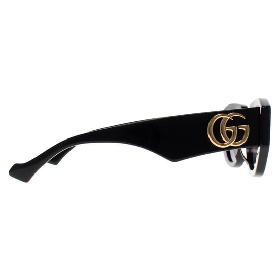 Gucci Cat Eye Damen Glänzend Schwarz Grau GG1421S - Image 4