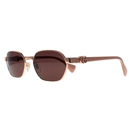Gucci Square Womens Glänzende Rose Gold und Rosa Violett GG1593S - Image 2