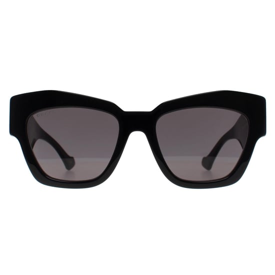 Gucci Cat Eye Damen Glänzend Schwarz Grau GG1422S - Image 1