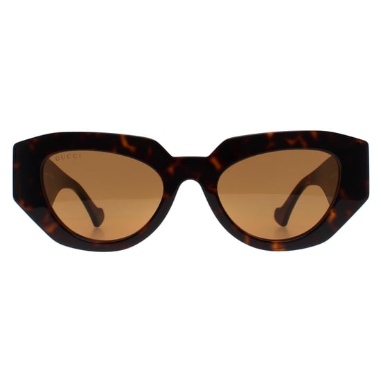 Gucci Cat Eye Damen glänzend dunkel Havanna Braun GG1421S - Image 1
