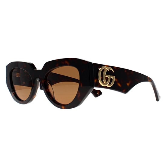 Gucci Cat Eye Damen glänzend dunkel Havanna Braun GG1421S - Image 2