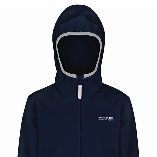 Regatta Great Outdoors Kinder Regenjacke Lever II (Marineblau) - Image 3