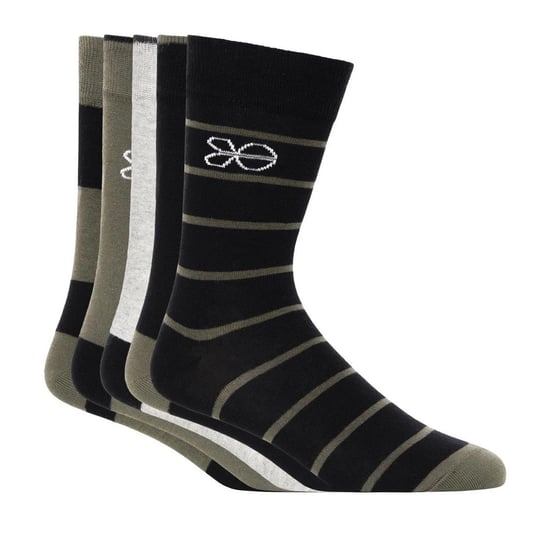 Crosshatch - "Milato" Socken für Herren(5er-Pack) (Oliv) - Image 2