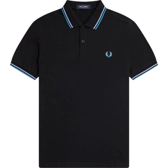 Fred Perry M3600 Twin Tipped Poloshirt in Schwarz - Image 5