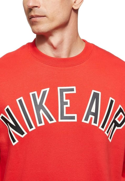 Nike Air Fleece Crew Sweatshirt in Rot - Image 3