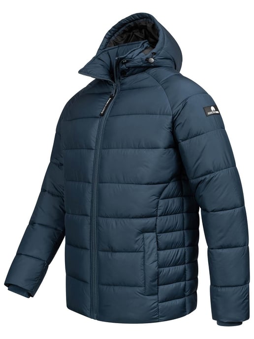 Arctic Seven Herren Steppjacke wind- und wasserabweisende Winterjacke mit Kapuze Navy - Image 4