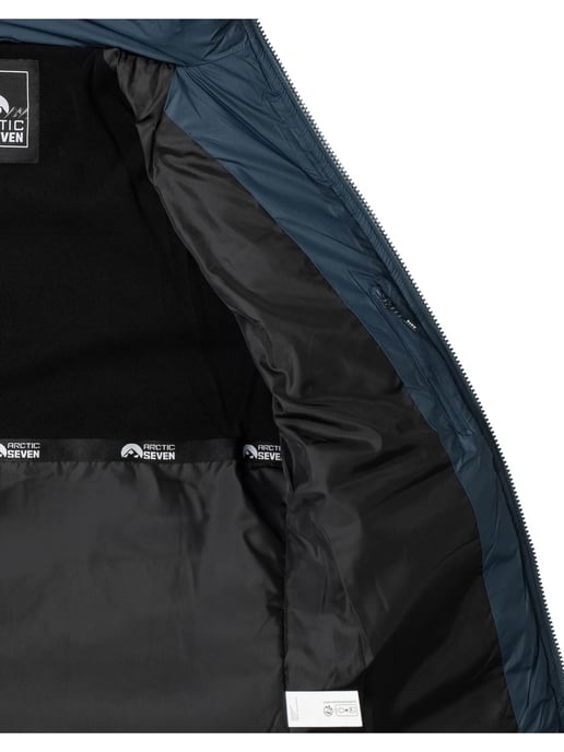 Arctic Seven Herren Steppjacke wind- und wasserabweisende Winterjacke mit Kapuze Navy - Image 6