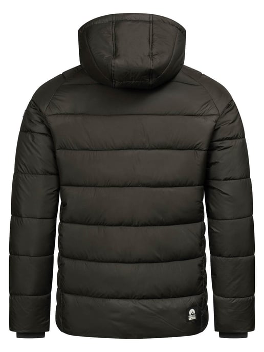 Arctic Seven Herren Steppjacke wind- und wasserabweisende Winterjacke mit  Kapuze Dunkelgrau - Image 2