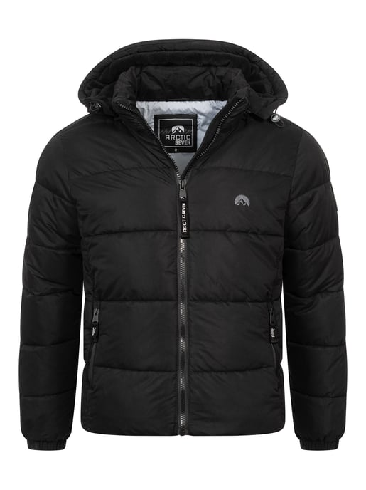 Arctic Seven Herren Winter Steppjacke Schwarz - Image 1