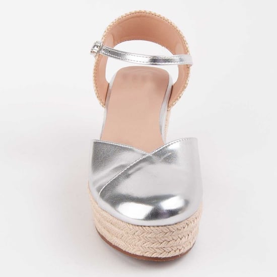 Montevita Espadrille Mit Keilabsatz Balenci3 Silber - Image 3