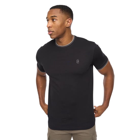 Crosshatch - "Shellworth" T-Shirt für Herren (Schwarz) - Image 1