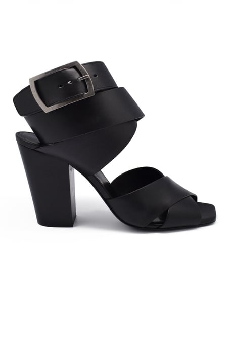 Saint Laurent Sandalen mit gekreuzten Trägern Schwarz - Image 1