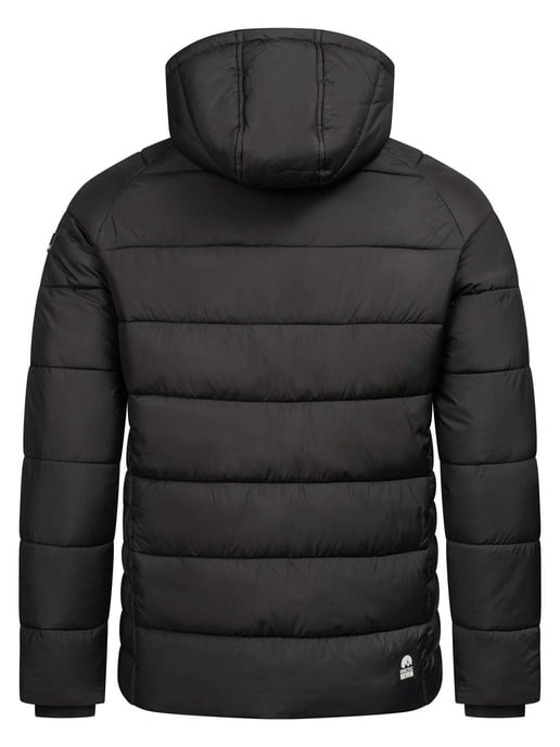 Arctic Seven Herren Steppjacke wind- und wasserabweisende Winterjacke mit Kapuze Schwarz - Image 2