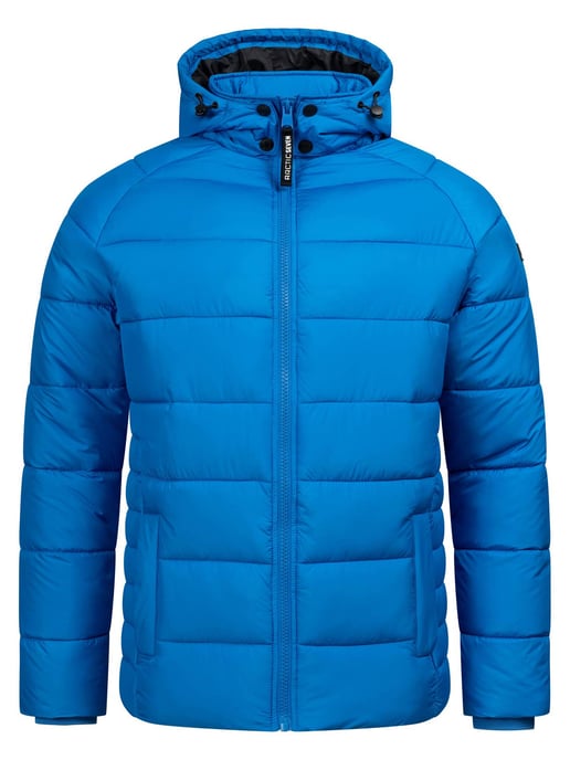 Arctic Seven Herren Steppjacke wind- und wasserabweisende Winterjacke mit Kapuze Blau - Image 3