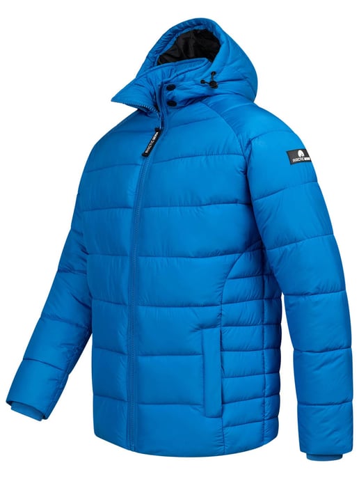 Arctic Seven Herren Steppjacke wind- und wasserabweisende Winterjacke mit Kapuze Blau - Image 4